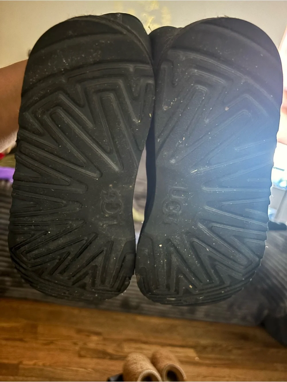 UGG Black Short Shearling Boots